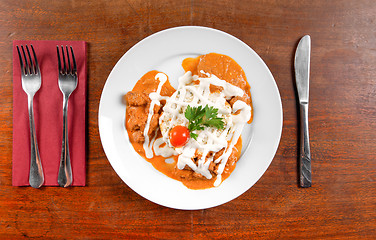 Image showing Delicious stew on the table