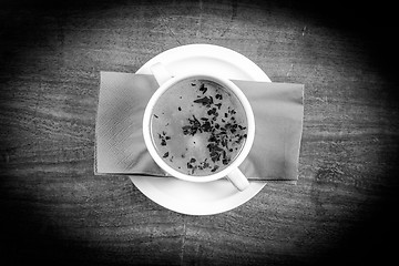 Image showing Delicious soup in white dish