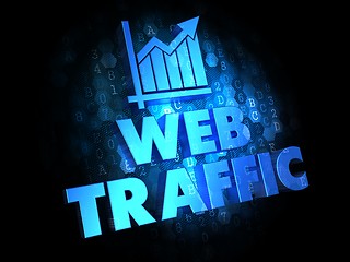 Image showing Web Traffic. Growth Concept on Digital Background.