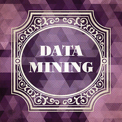 Image showing Data Mining Concept. Vintage design.