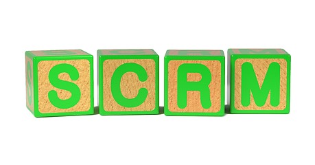 Image showing SCRM - Colored Childrens Alphabet Blocks.