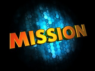 Image showing Mission Concept on Digital Background.