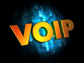 Image showing VOIP Concept on Digital Background.