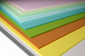 Image showing colorful plain chipboard