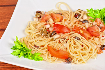 Image showing Pasta with vegetable