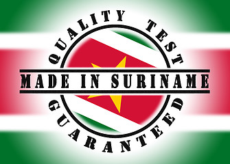 Image showing Quality test guaranteed stamp 