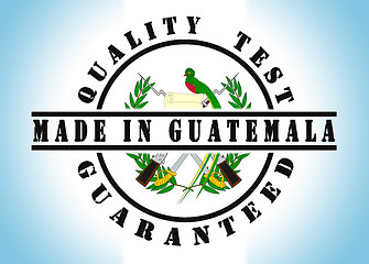 Image showing Quality test guaranteed stamp 