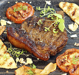 Image showing Grilled pork steak 
