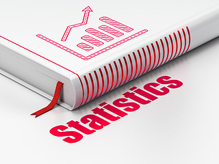 Image showing Business concept: book Growth Graph, Statistics on white background