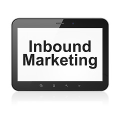 Image showing Business concept: Inbound Marketing on tablet pc computer