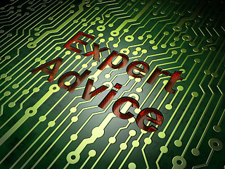 Image showing Law concept: Expert Advice on circuit board background