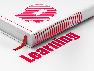 Image showing Education concept: book Head With Keyhole, Learning on white background