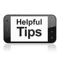 Image showing Education concept: Helpful Tips on smartphone