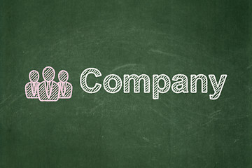 Image showing Business concept: Business People and Company on chalkboard background