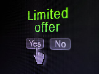 Image showing Business concept: Limited Offer on digital computer screen