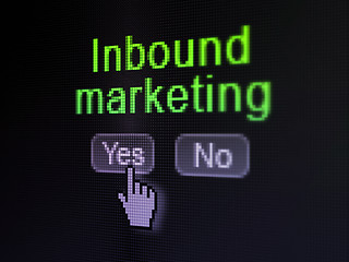 Image showing Finance concept: Inbound Marketing on digital computer screen