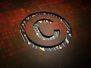 Image showing Law concept: Copyright on digital screen background