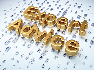 Image showing Law concept: Golden Expert Advice on digital background