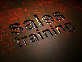 Image showing Marketing concept: Sales Training on digital screen background