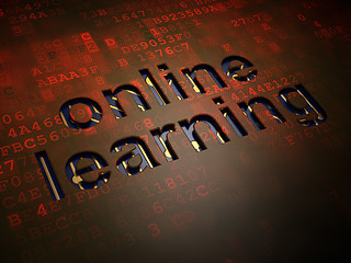 Image showing Education concept: Online Learning on digital screen background