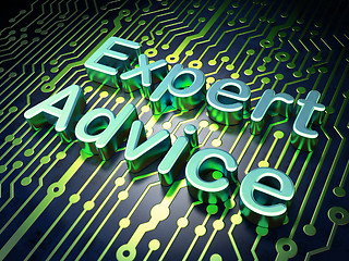Image showing Law concept: Expert Advice on circuit board background