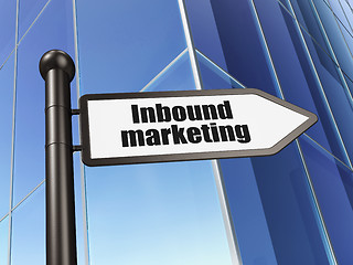Image showing Business concept: sign Inbound Marketing on Building background