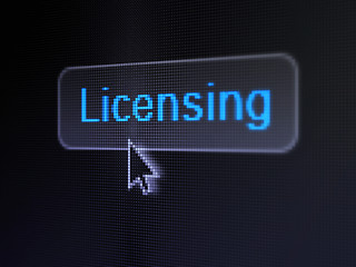 Image showing Law concept: Licensing on digital button background