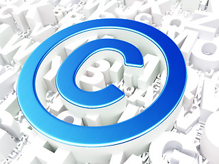 Image showing Law concept: Copyright on alphabet background