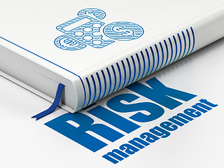 Image showing Finance concept: book Calculator, Risk Management on white background