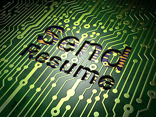 Image showing Business concept: Send Resume on circuit board background