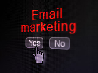 Image showing Finance concept: Email Marketing on digital computer screen