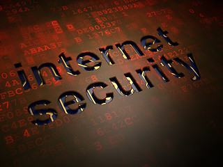 Image showing Safety concept: Internet Security on digital screen background