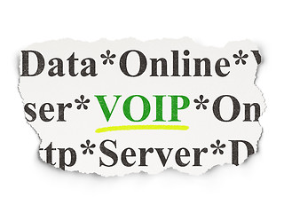 Image showing Web design concept: VOIP on Paper background