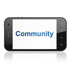 Image showing Social media concept: Community on smartphone