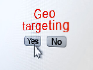 Image showing Finance concept: Geo Targeting on digital computer screen