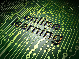 Image showing Education concept: Online Learning on circuit board background