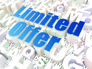 Image showing Business concept: Limited Offer on alphabet background