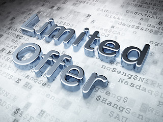 Image showing Business concept: Silver Limited Offer on digital background