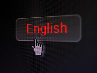 Image showing Education concept: English on digital button background