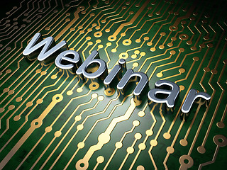 Image showing Education concept: Webinar on circuit board background