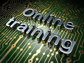 Image showing Education concept: Online Training on circuit board background