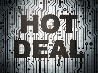 Image showing Business concept: circuit board with Hot Deal