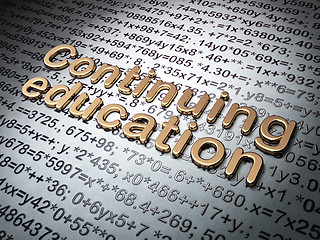 Image showing Education concept: Golden Continuing Education on Education background