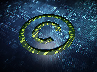 Image showing Law concept: Copyright on digital screen background
