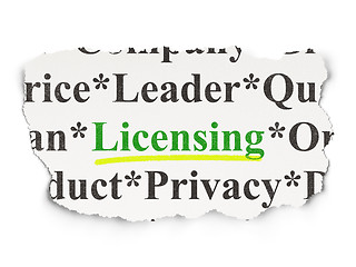 Image showing Law concept: Licensing on Paper background