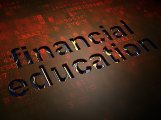 Image showing Education concept: Financial Education on digital screen background