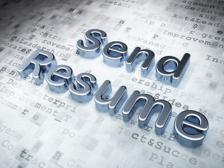 Image showing Finance concept: Silver Send Resume on digital background