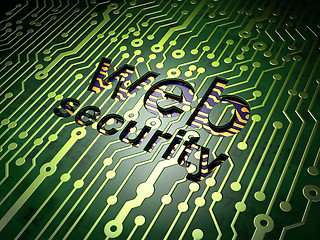 Image showing Web development concept: Web Security on circuit board background