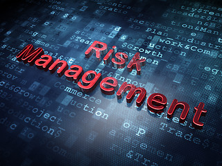 Image showing Finance concept: Red Risk Management on digital background