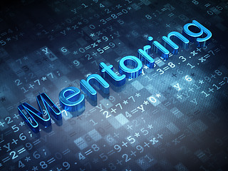 Image showing Education concept: Blue Mentoring on digital background